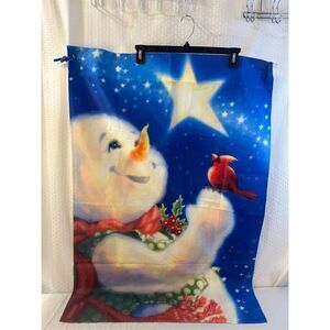 Evergreen 2011 Frosty Snowman with Stars flag 28"x41" Christmas